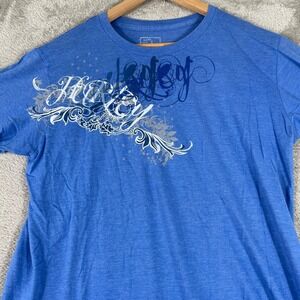 Y2K Hurley Shirt Mens Large Blue Surf Streetwear Skater 2000s Grunge